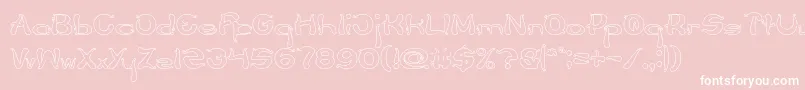 Flower Lover Hollow Font – White Fonts on Pink Background