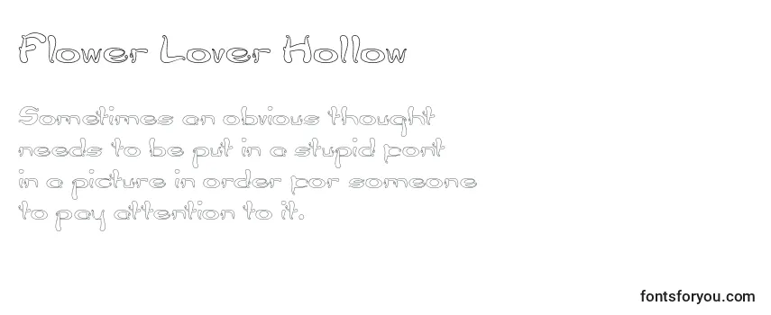 Flower Lover Hollow Font
