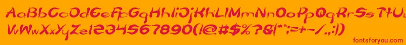 fuente Flower Lover Italic – Fuentes Rojas Sobre Fondo Naranja