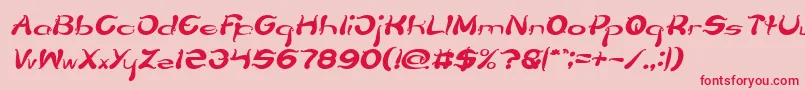 Flower Lover Italic Font – Red Fonts on Pink Background