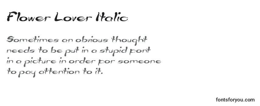Flower Lover Italic Font