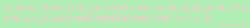 Flower Lover Light-fontti – vaaleanpunaiset fontit vihreällä taustalla