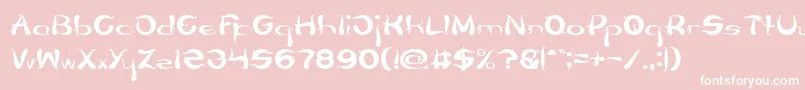 Flower Lover Light-fontti – valkoiset fontit vaaleanpunaisella taustalla