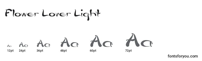 Flower Lover Light Font Sizes