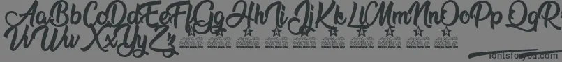 Flower Power Personal Use-Schriftart – Schwarze Schriften auf grauem Hintergrund