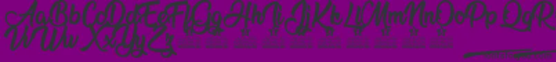 fuente Flower Power Personal Use – Fuentes Negras Sobre Fondo Morado