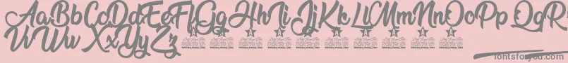 Flower Power Personal Use Font – Gray Fonts on Pink Background