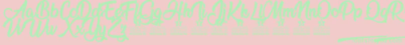 Flower Power Personal Use Font – Green Fonts on Pink Background