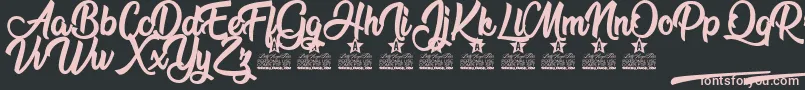 Flower Power Personal Use Font – Pink Fonts on Black Background