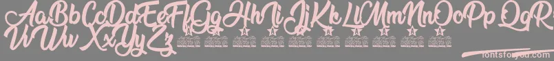 Flower Power Personal Use Font – Pink Fonts on Gray Background