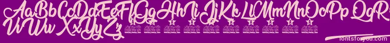 Flower Power Personal Use Font – Pink Fonts on Purple Background