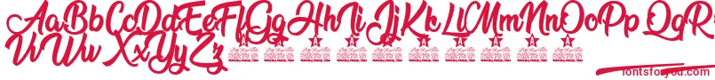 Flower Power Personal Use Font – Red Fonts on White Background
