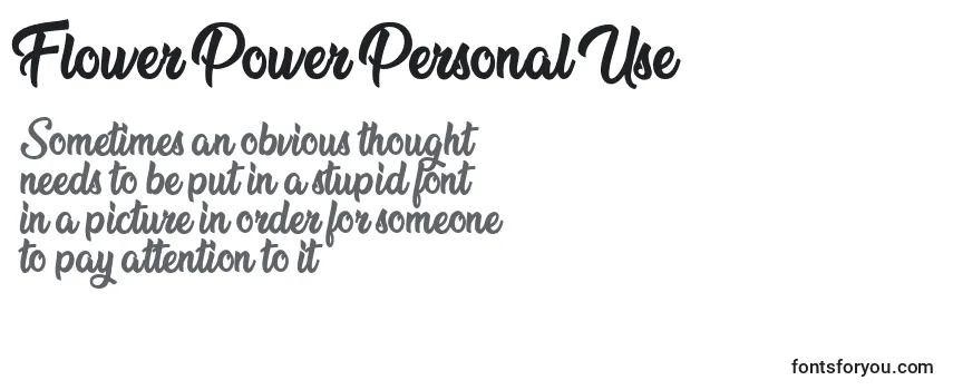 Flower Power Personal Use Font