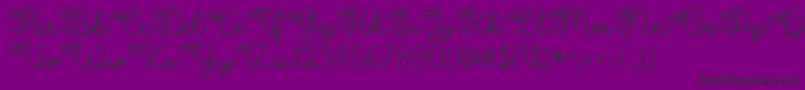 Шрифт Flower Shop   – чёрные шрифты на фиолетовом фоне