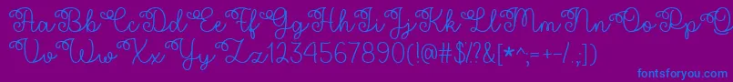 Flower Shop   Font – Blue Fonts on Purple Background