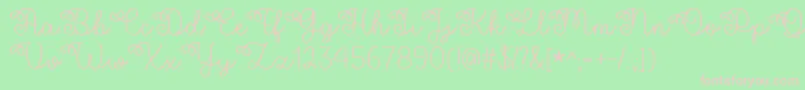 Flower Shop   Font – Pink Fonts on Green Background