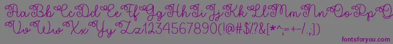 Flower Shop   Font – Purple Fonts on Gray Background