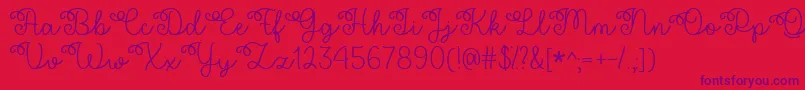 Flower Shop   Font – Purple Fonts on Red Background