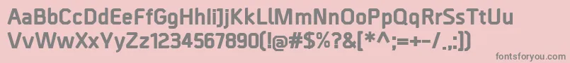 フォントBordaExtrabold – ピンクの背景に灰色の文字