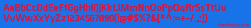 BordaExtrabold Font – Red Fonts on Blue Background