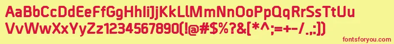 BordaExtrabold Font – Red Fonts on Yellow Background