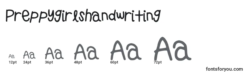 Preppygirlshandwriting Font Sizes