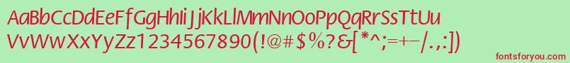 flower Font – Red Fonts on Green Background