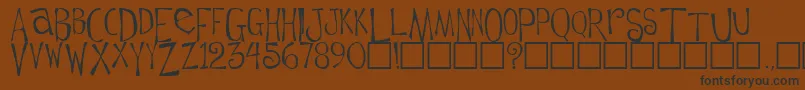 Flowerchild Plain Font – Black Fonts on Brown Background