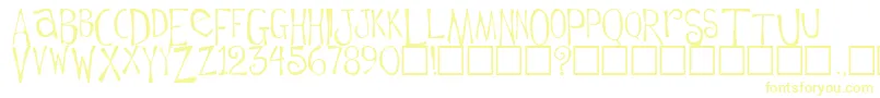 Шрифт Flowerchild Plain – жёлтые шрифты