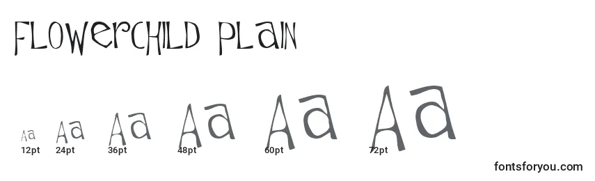 Flowerchild Plain Font Sizes