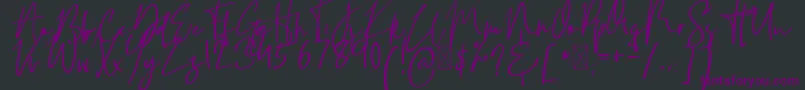 FlowerForRosallineFreeVersion Regular Font – Purple Fonts on Black Background