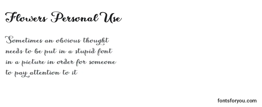 Flowers Personal Use Font