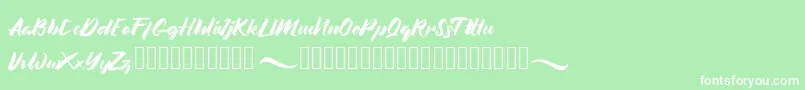 Flowers Font – White Fonts on Green Background