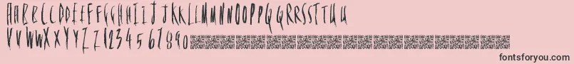 FloweryDeath Font – Black Fonts on Pink Background