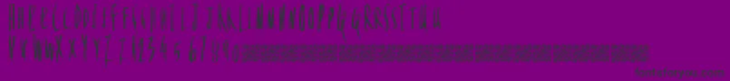 Fonte FloweryDeath – fontes pretas em um fundo violeta