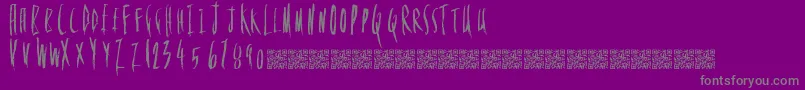 FloweryDeath Font – Gray Fonts on Purple Background