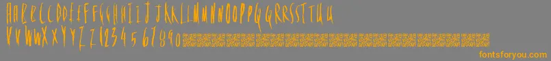 FloweryDeath Font – Orange Fonts on Gray Background