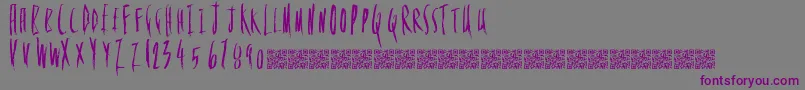 FloweryDeath Font – Purple Fonts on Gray Background