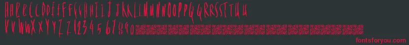 FloweryDeath Font – Red Fonts on Black Background