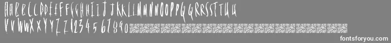 フォントFloweryDeath – 灰色の背景に白い文字