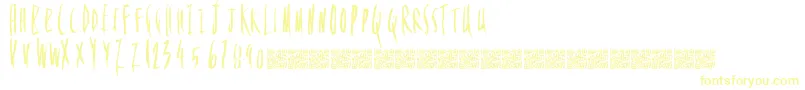 FloweryDeath Font – Yellow Fonts on White Background