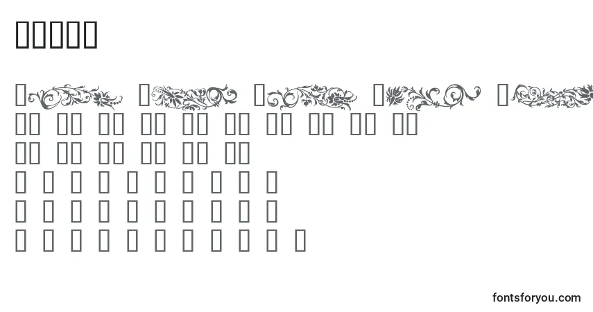 Schriftart FLOWO    (126907) – Alphabet, Zahlen, spezielle Symbole