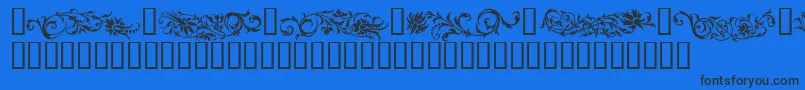 FLOWO    Font – Black Fonts on Blue Background