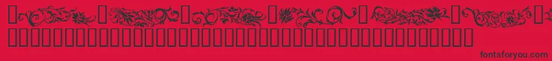 FLOWO    Font – Black Fonts on Red Background