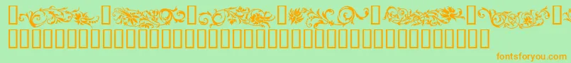 FLOWO    Font – Orange Fonts on Green Background