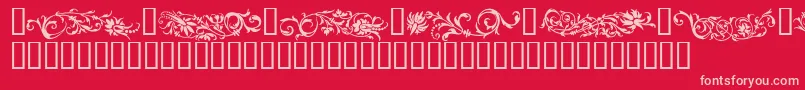 FLOWO   -Schriftart – Rosa Schriften auf rotem Hintergrund