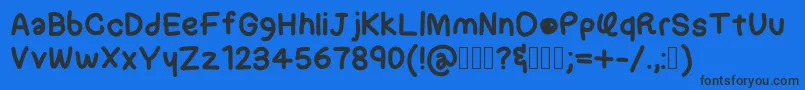 Flubber Font – Black Fonts on Blue Background