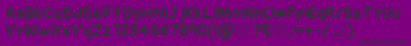 Flubber-fontti – mustat fontit violetilla taustalla