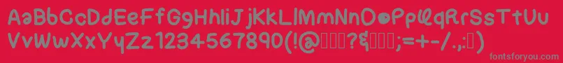 フォントFlubber – 赤い背景に灰色の文字