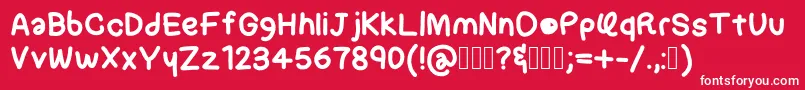 Flubber Font – White Fonts on Red Background